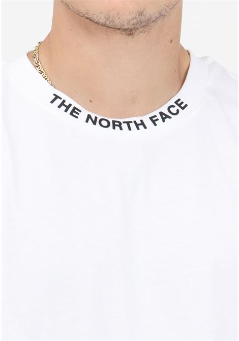 THE NORTH FACE t-shirt uomo bianca zumu collo jacquard logo THE NORTH FACE | NF0A87DDFN41.